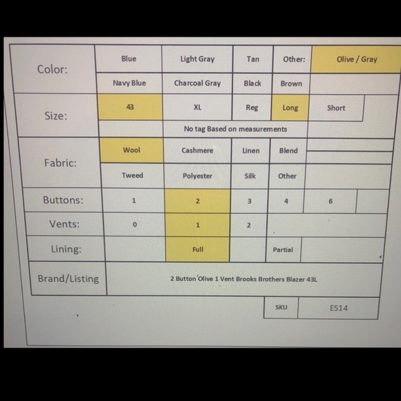 Brooks Brothers Men 2 Button Blazer 43L Gray Olive - Picture 6 of 7